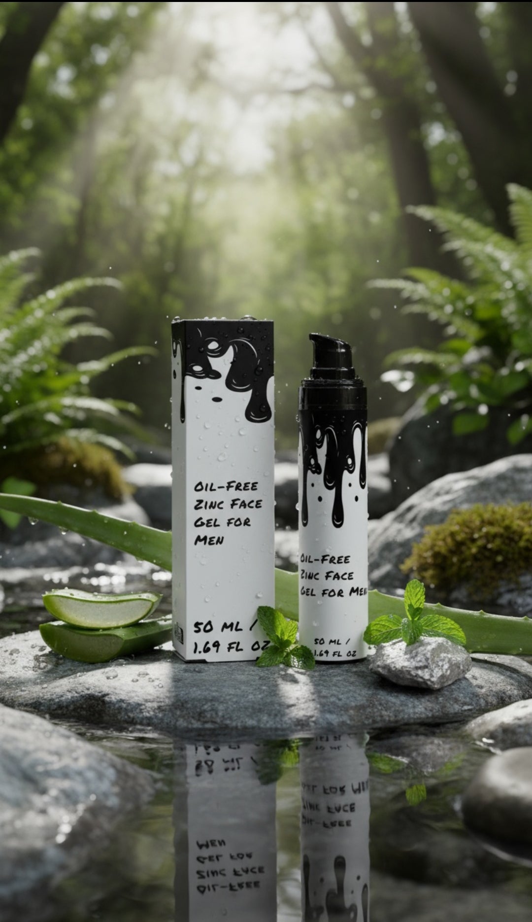 Oil-Free Zinc Face Gel for Men