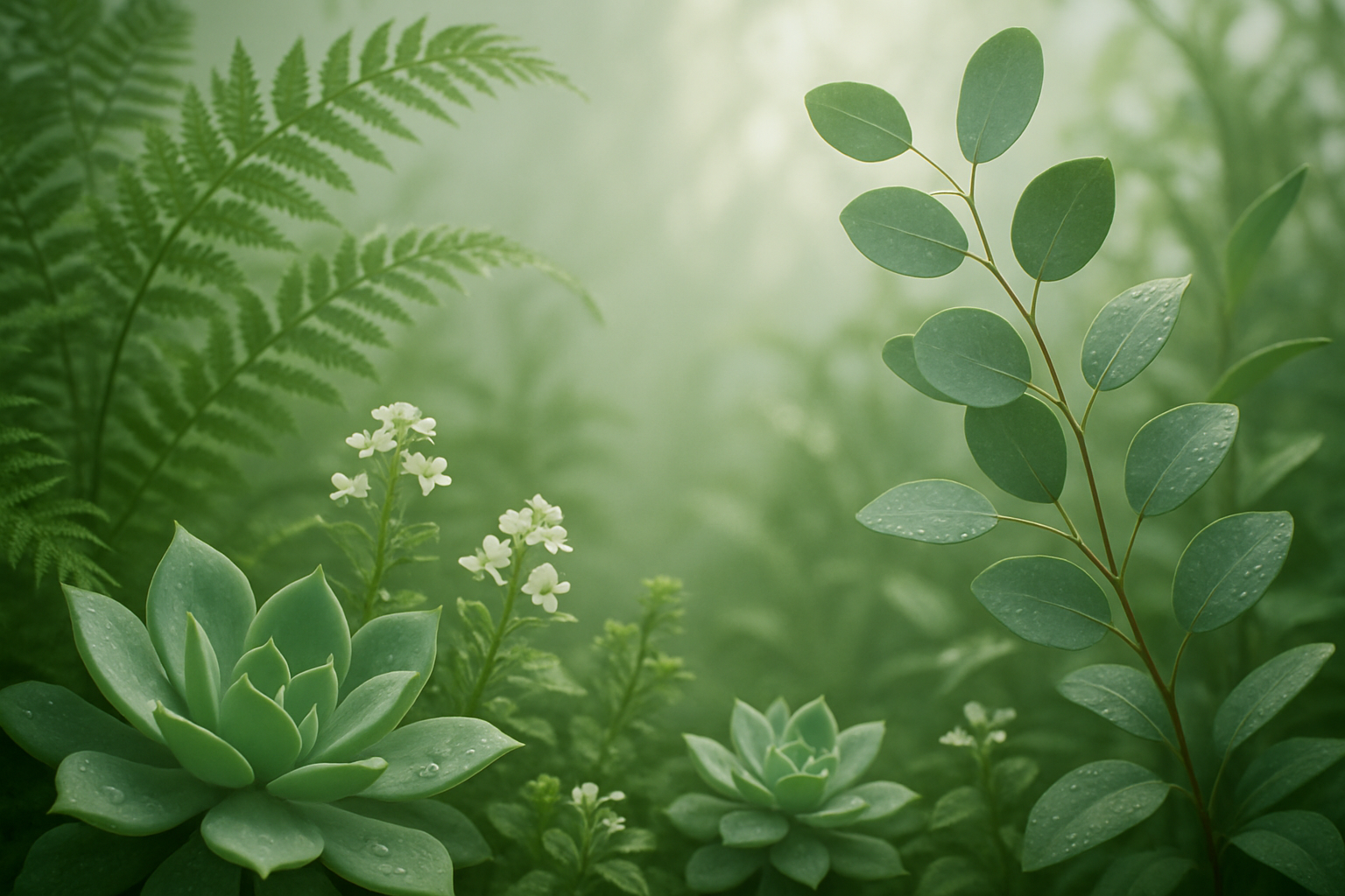 natural beauty with plants