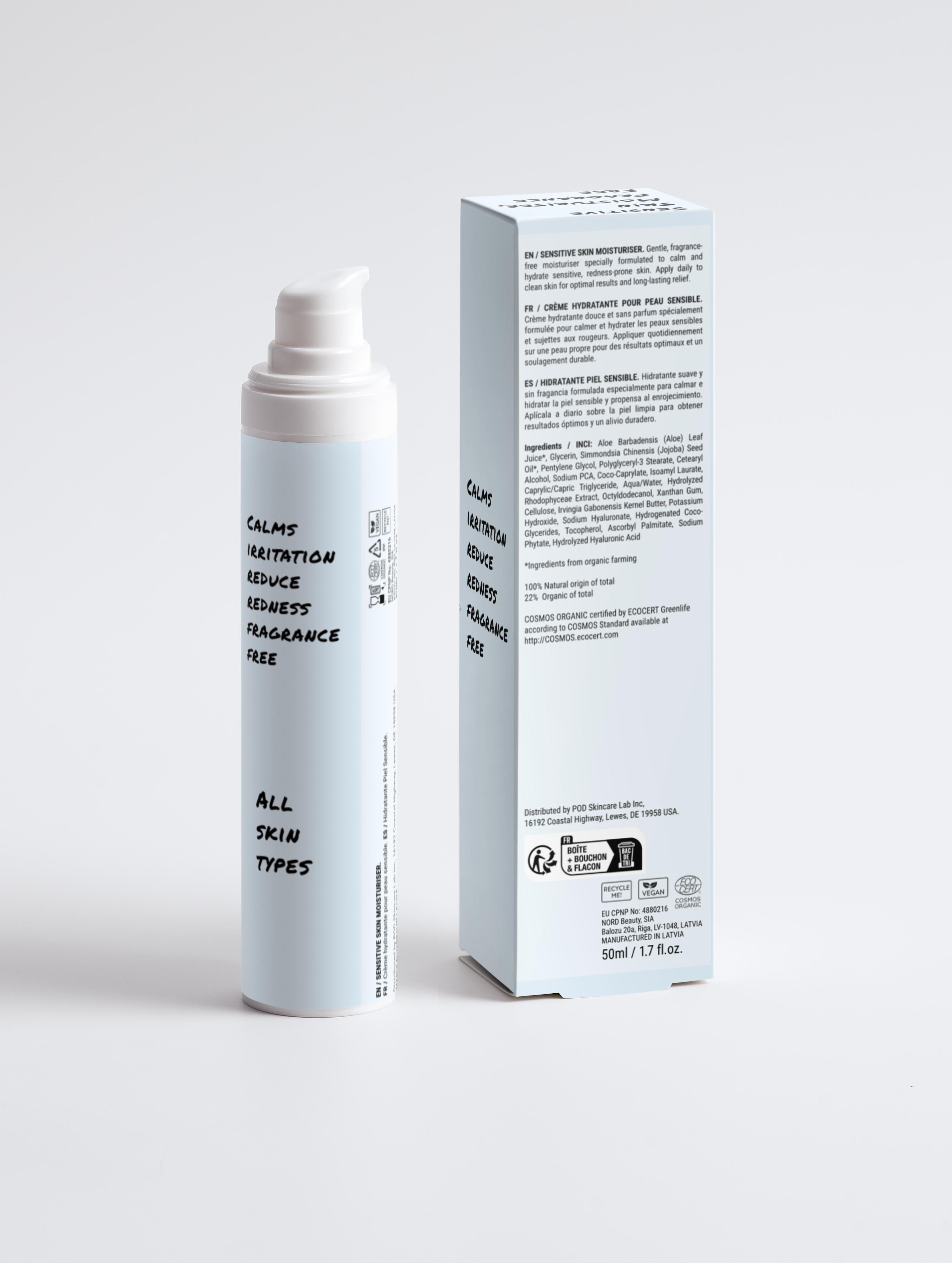 Sensitive Skin Moisturiser, Fragrance Free